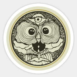 Third Eye skull Mandala Sticker